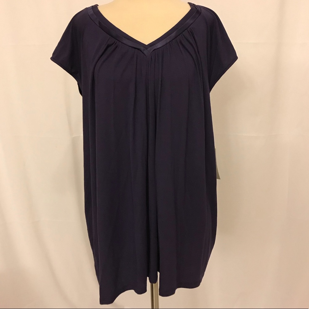 Carole Hickman Plum Colored Blouse. NWT